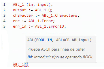 Ejemplo de texto estructurado ABL