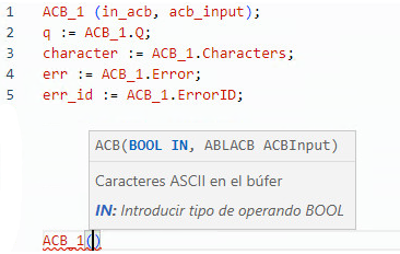 Ejemplo de texto estructurado ACB