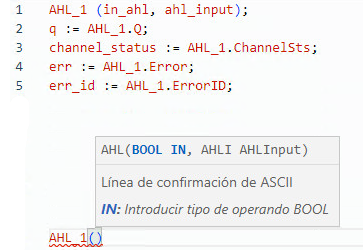 Ejemplo de texto estructurado AHL