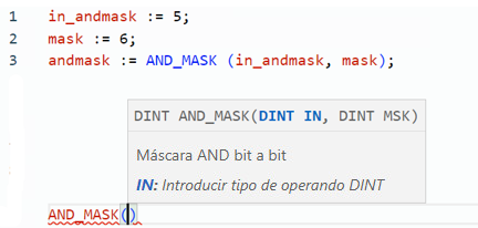 Ejemplo de texto estructurado AND_MASK