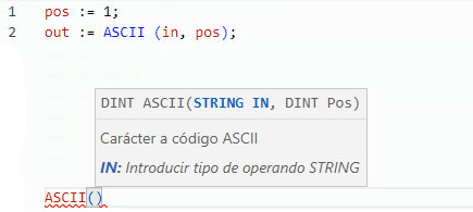 Ejemplo de texto estructurado ASCII