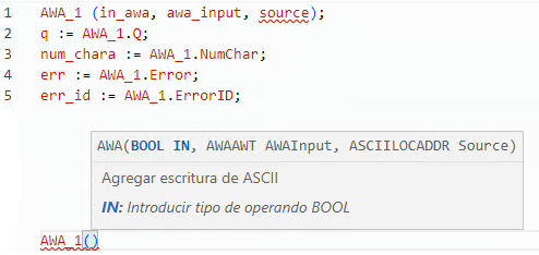 Ejemplo de texto estructurado AWA