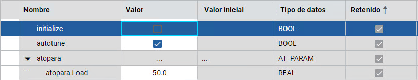 Establezca Initialize en Falso.