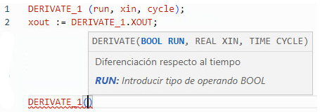 Ejemplo de texto estructurado DERIVATE