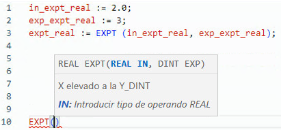 Ejemplo de texto estructurado EXPT_REAL
