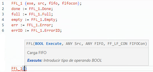 Ejemplo de texto estructurado FFL