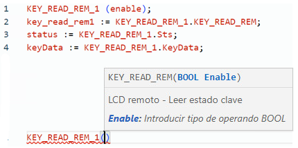 Ejemplo de texto estructurado KEY_READ_REM