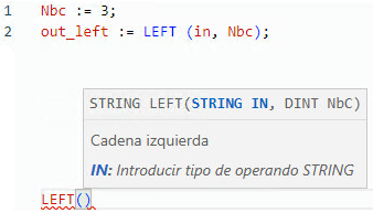Ejemplo de texto estructurado LEFT