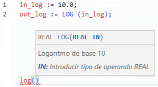 Ejemplo de texto estructurado LOG