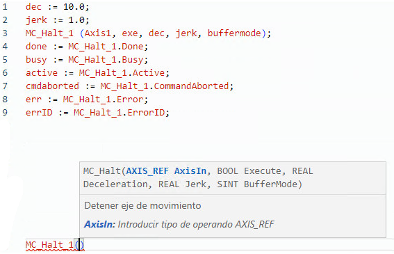 Ejemplo de texto estructurado MC_Halt