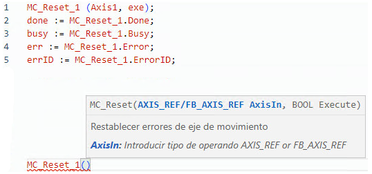 Ejemplo de texto estructurado MC_Reset