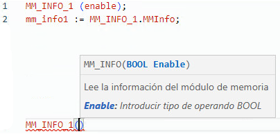 Ejemplo de texto estructurado MM_INFO