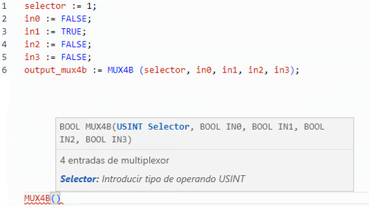 Ejemplo de texto estructurado MUX4B