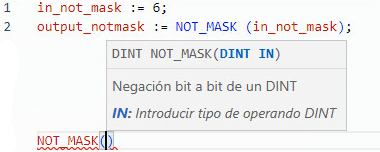 Ejemplo de texto estructurado NOT_MASK