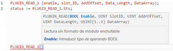 Ejemplo de texto estructurado PLUGIN_READ