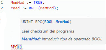 Ejemplo de texto estructurado RPC