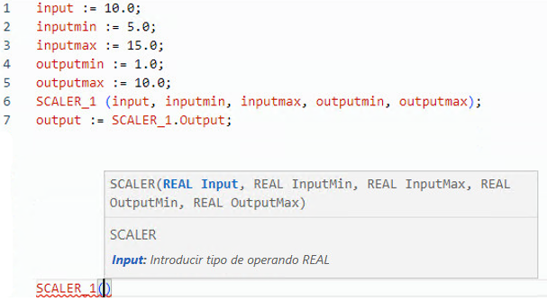Ejemplo de texto estructurado SCALER