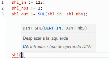Ejemplo de texto estructurado SHL