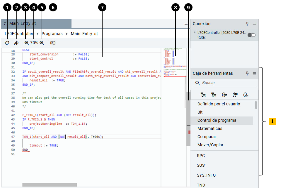 Entorno de desarrollo de programas de texto estructurado