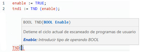 Ejemplo de texto estructurado TND