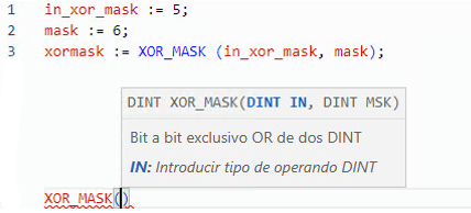 Ejemplo de texto estructurado XOR_MASK