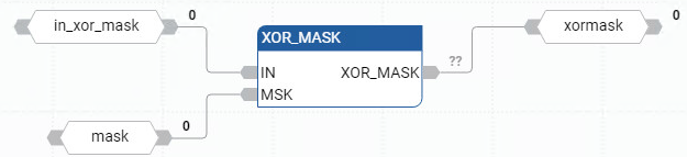 Ejemplo de diagrama de bloque de funciones XOR_MASK