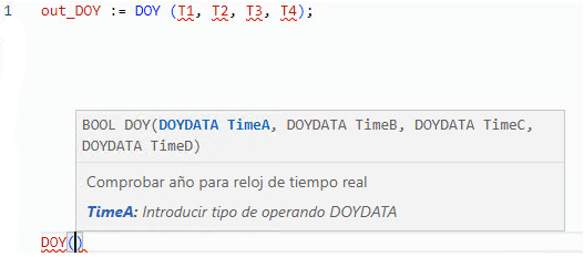 Ejemplo de texto estructurado DOY