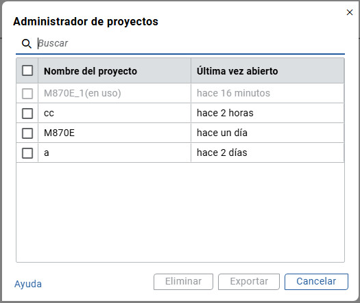 Administrador de proyectos