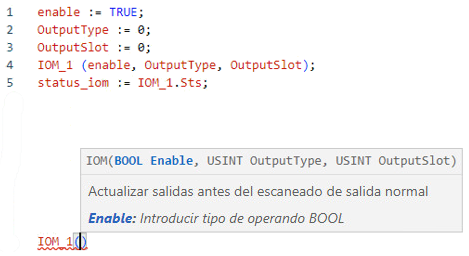 Ejemplo de texto estructurado IOM