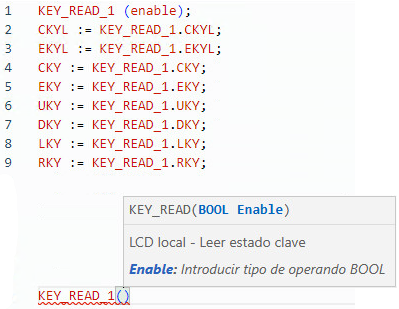 Ejemplo de texto estructurado KEY_READ