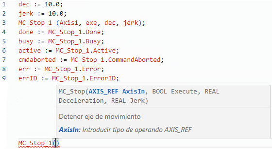 Ejemplo de texto estructurado MC_Stop