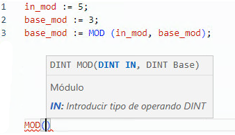 Ejemplo de texto estructurado MOD