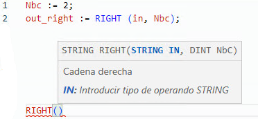 Ejemplo de texto estructurado RIGHT