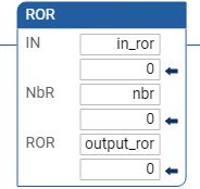Ejemplo de diagrama de lógica de escalera ROR