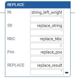 Ejemplo de diagrama de lógica de escalera REPLACE