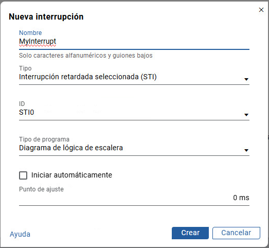 Interrupción STI