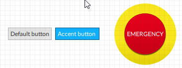 graphic showing three different button styles