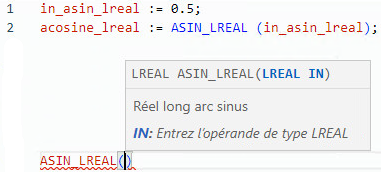 Exemples de texte structuré ASIN_LREAL