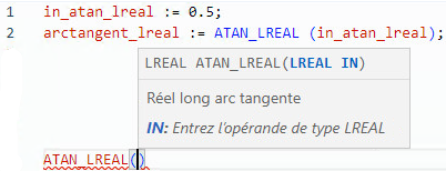 Exemple de texte structuré ATAN_LREAL
