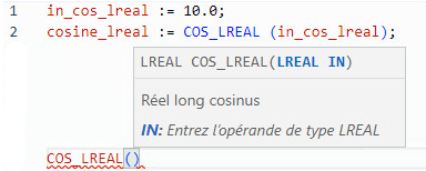 Exemple de texte structuré COS_LREAL