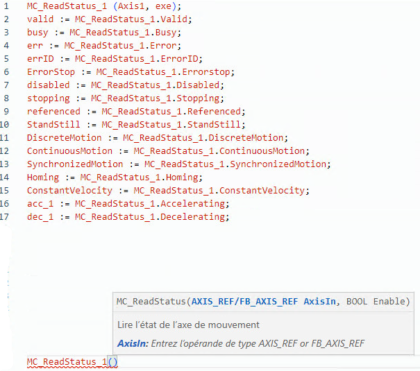 Exemple de texte structur&eacute; MC_ReadStatus