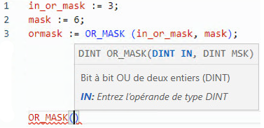 Exemples de texte structuré OR_MASK