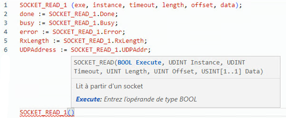 Exemple de texte structur&eacute; SOCKET_READ