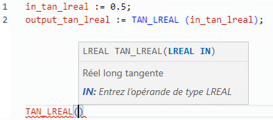 Exemple de texte structuré TAN_LREAL