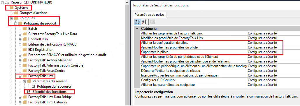 Propri&eacute;t&eacute;s de s&eacute;curit&eacute; des fonctions