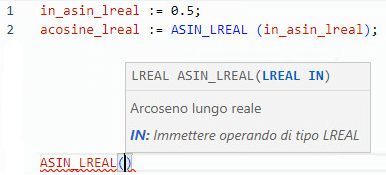 Esempi di Testo strutturato ASIN_LREAL