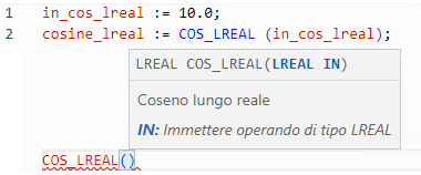 Esempio di Testo strutturato COS_LREAL