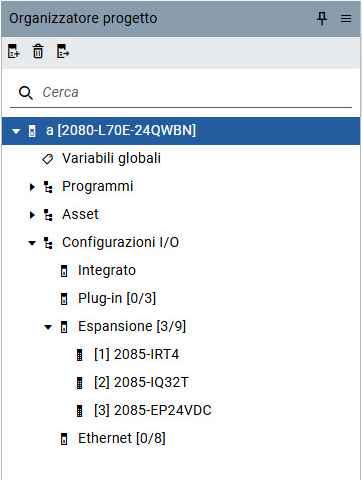 Controllore L70E con moduli di espansione