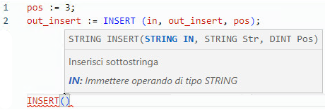 Esempio di Testo strutturato INSERT