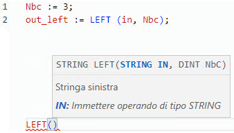 Esempio di Testo strutturato LEFT
